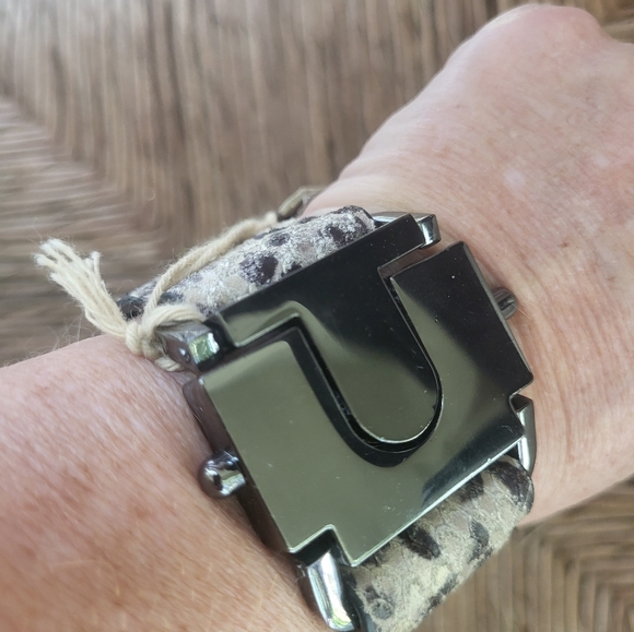 BRAND NEW ALL SAINTS PYTHON LEATHER BRACELET - Picture 10 of 10